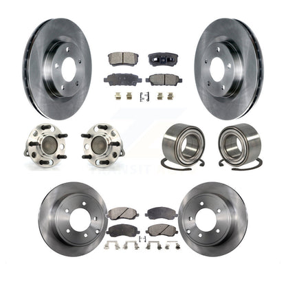 Hub Bearing Brake Rotor Pad Front Rear Kit (10Pc) For Jeep Patriot Compass Dodge