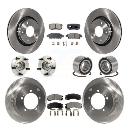 Hub Bearing Brake Rotor & Pad Front Rear Kit (10Pc) For Mitsubishi Outlander FWD