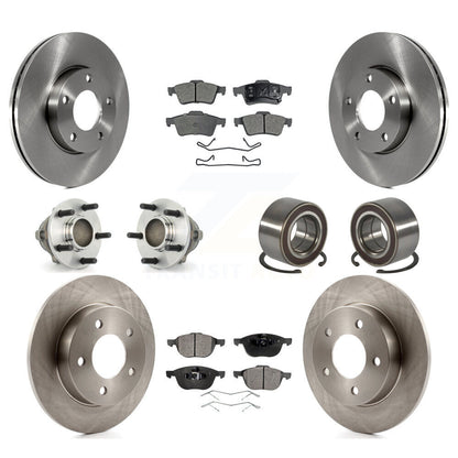 Hub Bearing Brake Rotor Pad Front Rear Kit (10Pc) For 2005 Mazda 3 From 01 05
