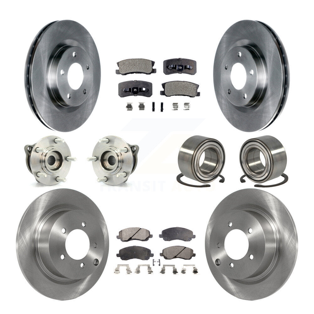 Hub Bearing Brake Rotor Pad Front Rear Kit (10Pc) For Mitsubishi Outlander Sport