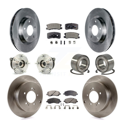 Hub Bearing Disc Brake Rotor Pads Front Rear Kit (10Pc) For Mitsubishi Outlander