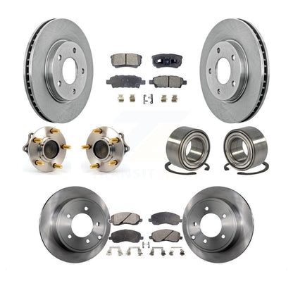 Hub Bearing Disc Brake Rotor And Pad Front Rear Kit (10Pc) For Mitsubishi Lancer