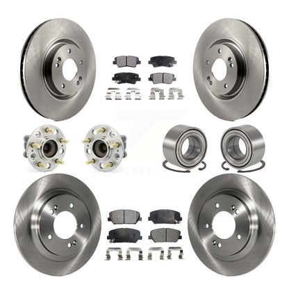 Hub Bearing Brake Rotor Pads Front Rear Kit (10Pc) For 2013-2015 Kia Optima 2.0L