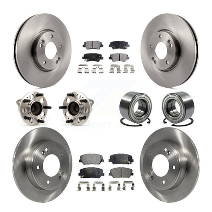 Hub Bearing Disc Brake Rotor And Pads Front Rear Kit (10Pc) For Hyundai Veloster