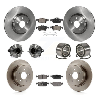 Hub Bearing Brake Rotor Pads Front Rear Kit (10Pc) For Ford Escape FWD with 2.0L