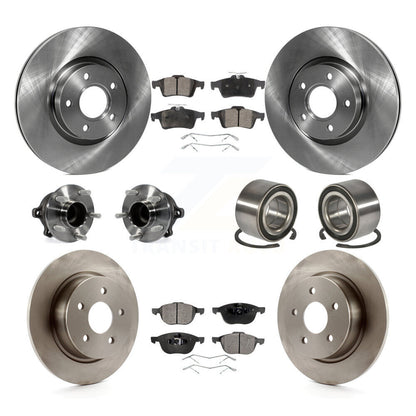Hub Bearing Disc Brake Rotor And Pad Front Rear Kit (10Pc) For Ford Escape C-Max