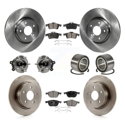 Hub Bearing Brake Rotor Pads Front Rear Kit (10Pc) For Ford Escape AWD with 2.5L