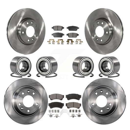Bearing Brake Rotor Pads Front Rear Kit (10Pc) For Ford Fusion Lincoln MKZ Milan