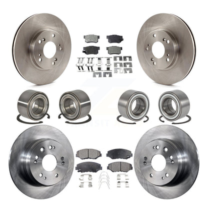 Bearings Disc Brake Rotors And Ceramic Pads Front Rear Kit (10Pc) For Honda CR-V