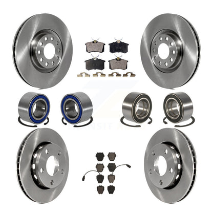 Bearings Disc Brake Rotors And Pads Front Rear Kit (10Pc) For 2000-2001 Audi S4
