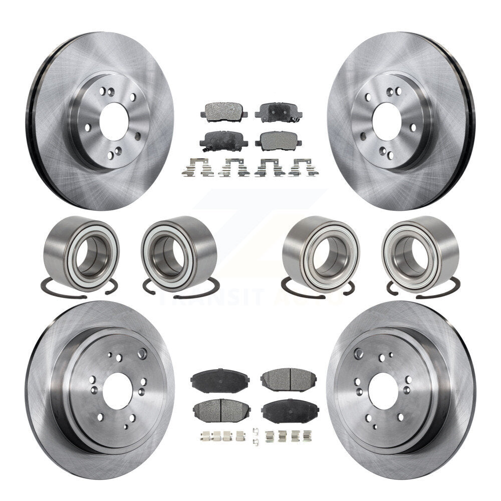 Bearing Disc Brake Rotors And Pads Front Rear Kit (10Pc) For 2001-2002 Acura MDX