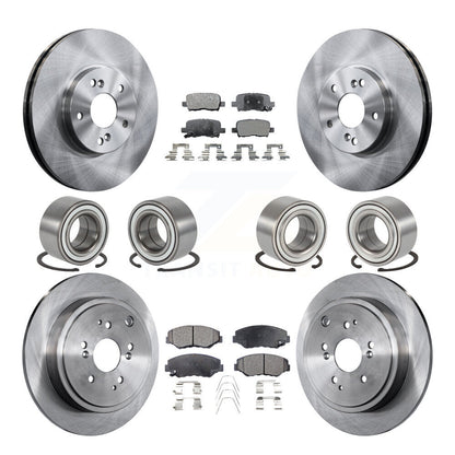 Bearing Disc Brake Rotor And Pad Front Rear Kit (10Pc) For 2003-2004 Honda Pilot