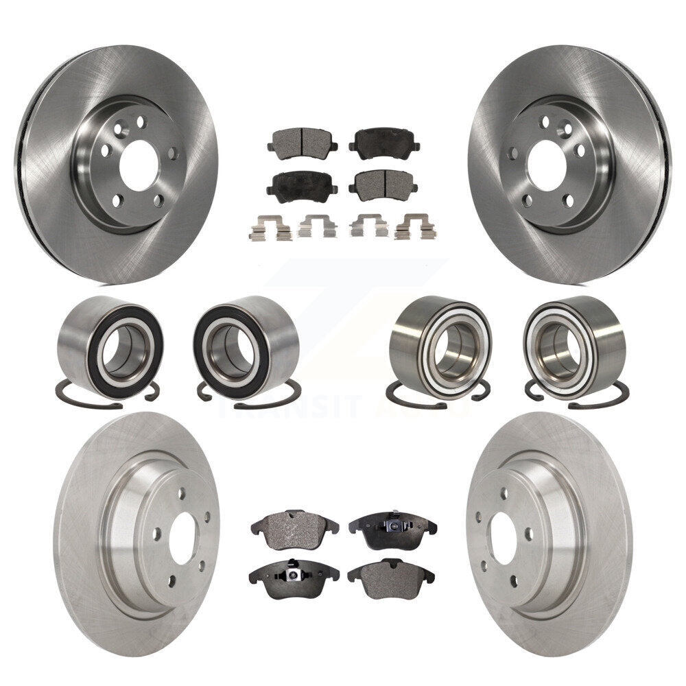 Bearing Brake Rotor Pads Front Rear Kit (10Pc) For 12-15 Land Rover Range Evoque