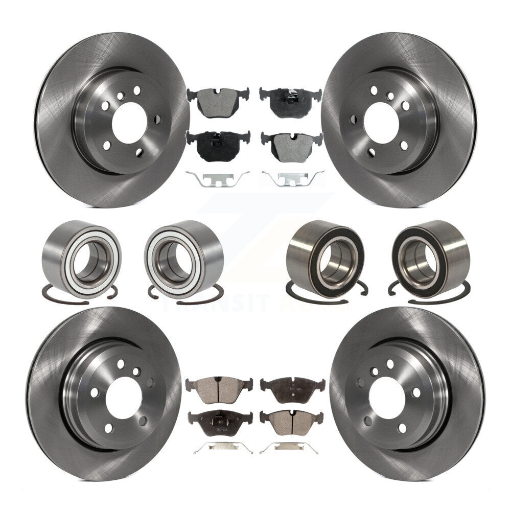 Bearings Disc Brake Rotors And Pads Front Rear Kit (10Pc) For 2004-2010 BMW X3