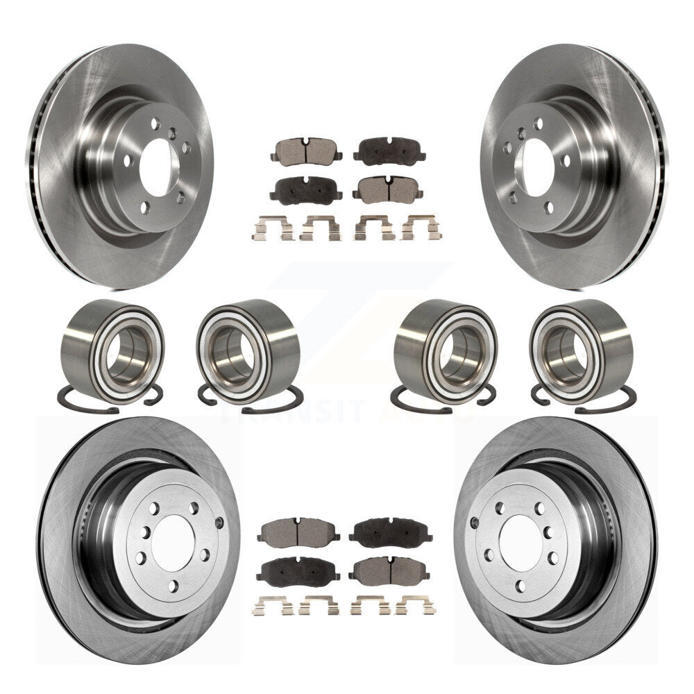 Bearings Disc Brake Rotors And Pads Front Rear Kit (10Pc) For Land Rover Range