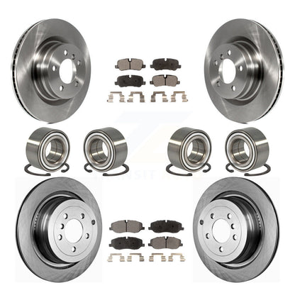 Bearings Disc Brake Rotors And Pads Front Rear Kit (10Pc) For Land Rover Range