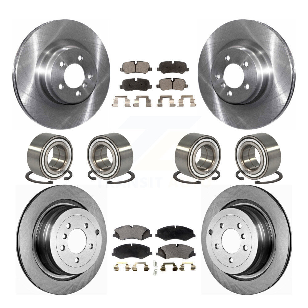 Bearings Disc Brake Rotors And Pads Front Rear Kit (10Pc) For Land Rover Range