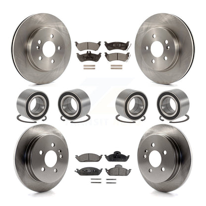 Bearing Disc Brake Rotor Pad Front Rear Kit (10Pc) For Mercedes-Benz ML320 ML350