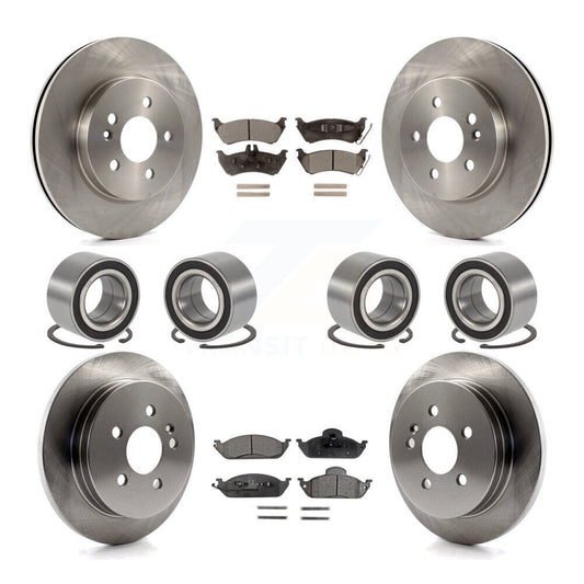 Bearing Disc Brake Rotor Pad Front Rear Kit (10Pc) For Mercedes-Benz ML320 ML350