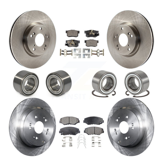Bearing Disc Brake Rotor And Pads Front Rear Kit (10Pc) For 2005-2006 Honda CR-V