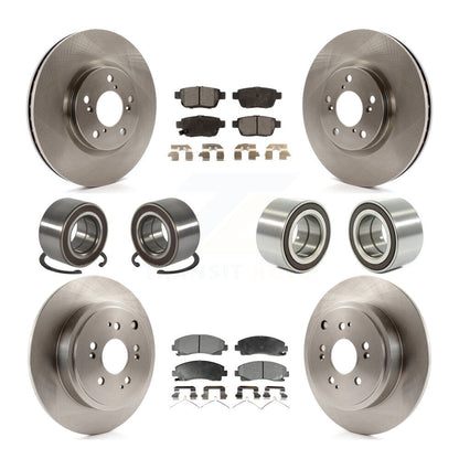 Bearing Disc Brake Rotor Pad Front Rear Kit (10Pc) For 2006-2014 Honda Ridgeline