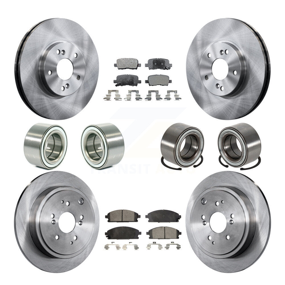 Bearing Disc Brake Rotors And Pads Front Rear Kit (10Pc) For 2003-2006 Acura MDX