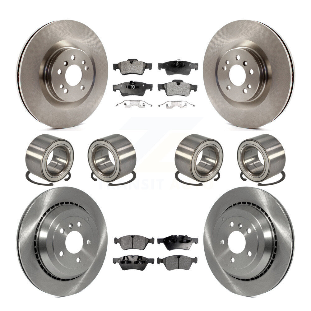 Bearing Disc Brake Rotor Pad Front Rear Kit (10Pc) For Mercedes-Benz ML350 ML550
