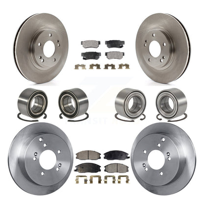 Bearing Brake Rotor Pad Front Rear Kit (10Pc) For 2001-2006 Hyundai Santa Fe 4WD