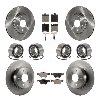 Bearings Disc Brake Rotors And Pads Front Rear Kit (10Pc) For Mercedes-Benz E320