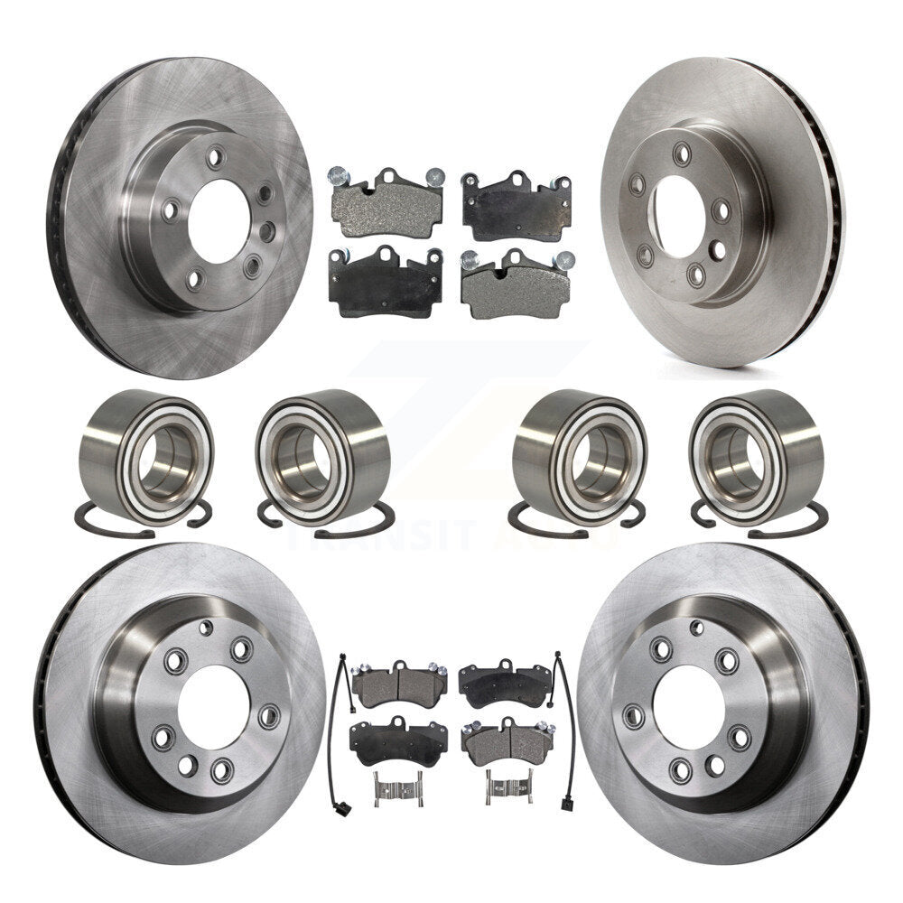 Bearings Disc Brake Rotors And Pads Front Rear Kit (10Pc) For Volkswagen Touareg