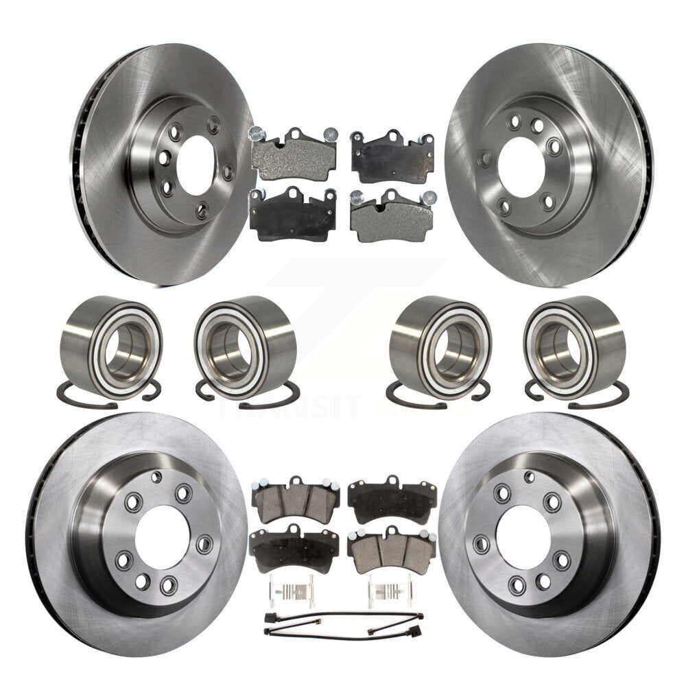 Bearing Brake Rotor And Pad Front Rear Kit (10Pc) For Audi Q7 Volkswagen Touareg