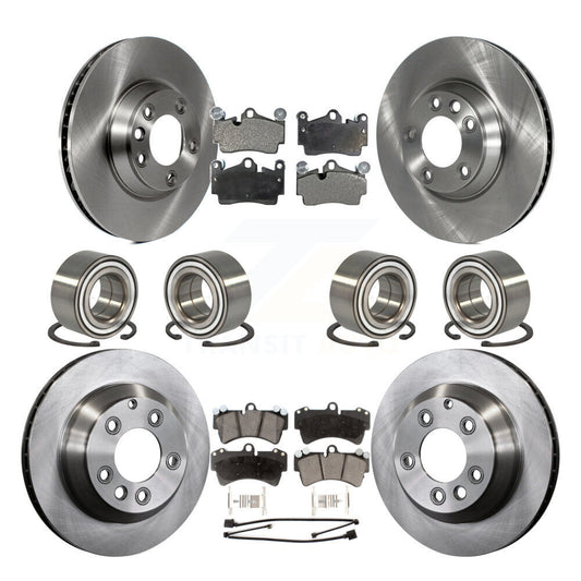 Bearing Brake Rotor And Pad Front Rear Kit (10Pc) For Audi Q7 Volkswagen Touareg