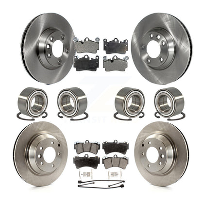 Wheel Bearing Disc Brake Rotor And Ceramic Pad Front Rear Kit (10Pc) For Audi Q7