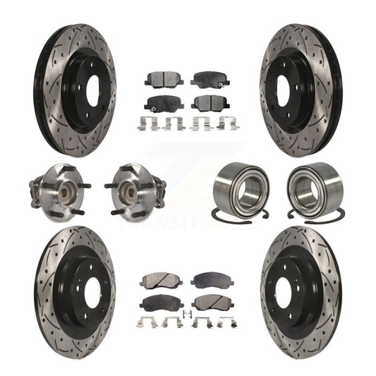 Hub Bearing Coat Brake Rotor Pads Front Rear Kit (10Pc) For Mitsubishi RVR Sport