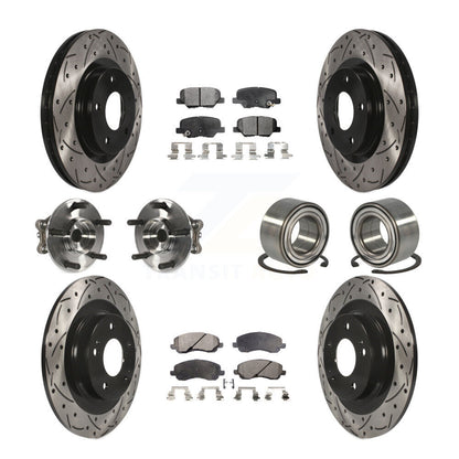 Hub Bearing Coat Brake Rotor Pads Front Rear Kit (10Pc) For Mitsubishi RVR Sport