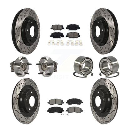 Hub Bearing Coat Brake Rotor Pads Front Rear Kit (10Pc) For Mitsubishi RVR Sport