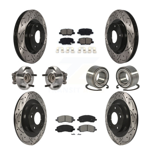 Hub Bearing Coat Brake Rotor Pads Front Rear Kit (10Pc) For Mitsubishi RVR Sport