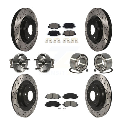Hub Bearing Coat Brake Rotor Pads Front Rear Kit (10Pc) For Mitsubishi RVR Sport