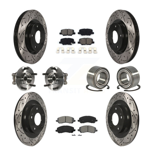 Hub Bearing Coat Brake Rotor Pads Front Rear Kit (10Pc) For Mitsubishi RVR Sport