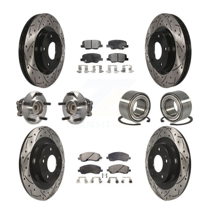 Hub Bearing Coat Brake Rotor Pads Front Rear Kit (10Pc) For Mitsubishi RVR Sport