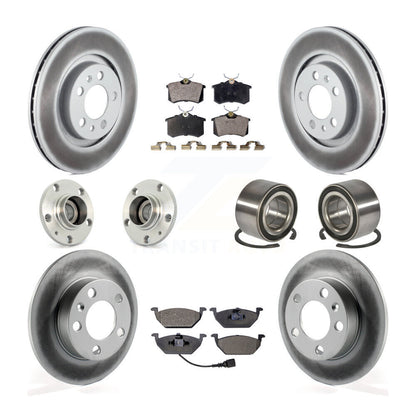 Hub Bearing Coat Brake Rotor Pads Front Rear Kit (10Pc) For Volkswagen Golf City