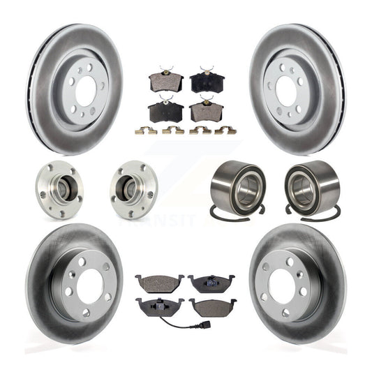 Hub Bearing Coat Brake Rotor Pads Front Rear Kit (10Pc) For Volkswagen Golf City