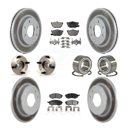 Hub Bearing Coated Brake Rotor And Pad Front Rear Kit (10Pc) For Hyundai Elantra