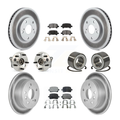 Hub Bearing Coated Brake Rotor Pad Front Rear Kit (10Pc) For Toyota Camry Solara