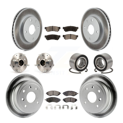 Hub Bearing Coat Brake Rotor Pads Front Rear Kit (10Pc) For Chevrolet Optra Reno
