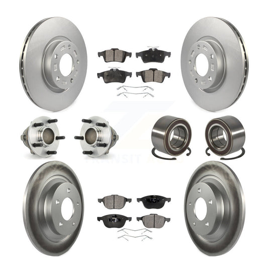 Hub Bearings Coated Disc Brake Rotors And Pads Front Rear Kit (10Pc) For Mazda 5