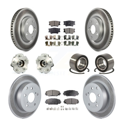 Hub Bearing Coat Brake Rotor Pad Front Rear Kit (10Pc) For Toyota Matrix Pontiac