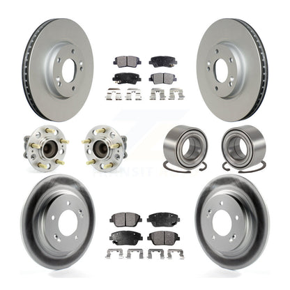 Hub Bearing Coat Brake Rotor Pad Front Rear Kit (10Pc) For 13-15 Kia Optima 2.4L