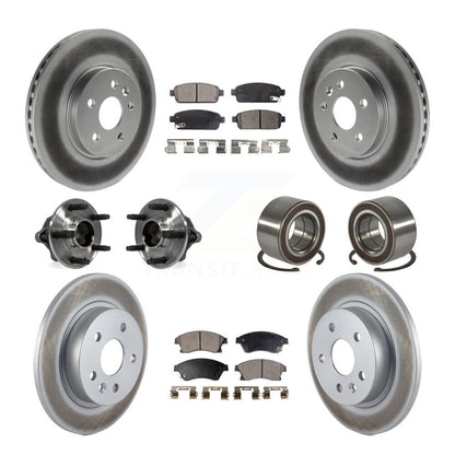 Hub Bearing Coated Brake Rotor Pads Front Rear Kit (10Pc) For Chevrolet Sonic RS