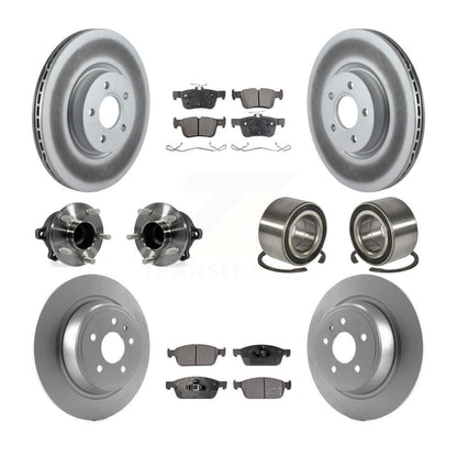 Hub Bearing Coated Brake Rotor Pad Front Rear Kit (10Pc) For Ford Escape Lincoln